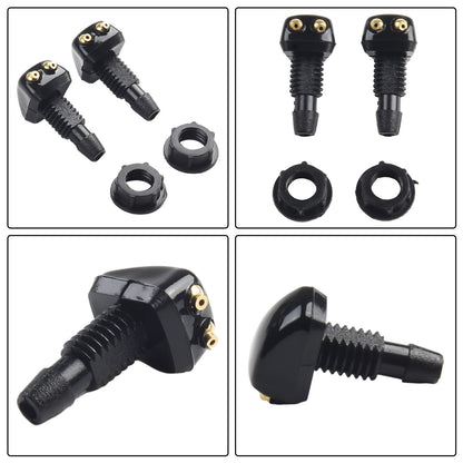 2 Pack Car Dual Holes Windshield Washer Nozzle Adjustable Wiper Water Spray Jet For Most Vehicle Models V1189-LWWAL-20260327-04323