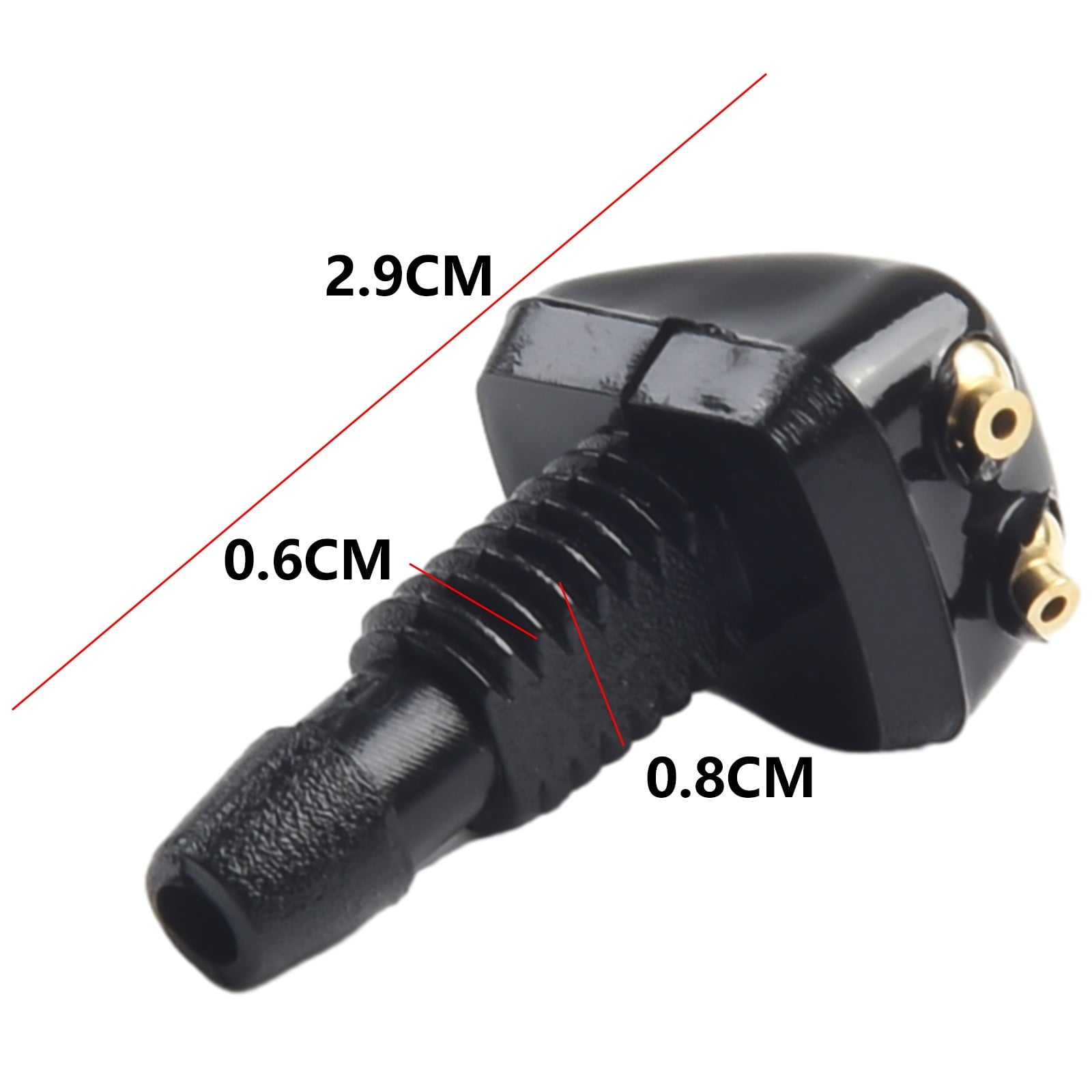 2 Pack Car Dual Holes Windshield Washer Nozzle Adjustable Wiper Water Spray Jet For Most Vehicle Models V1189-LWWAL-20260327-04323