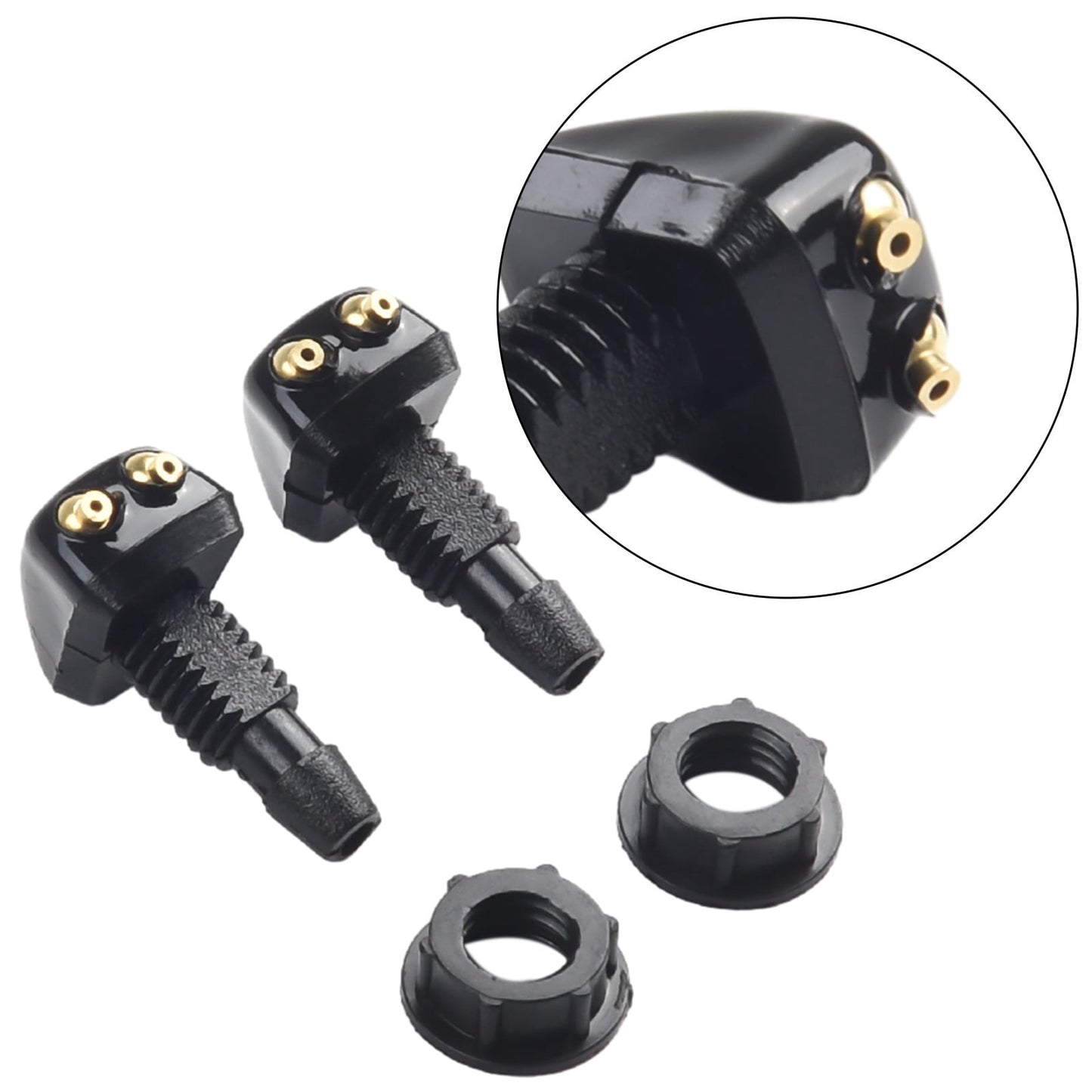 2 Pack Car Dual Holes Windshield Washer Nozzle Adjustable Wiper Water Spray Jet For Most Vehicle Models V1189-LWWAL-20260327-04323