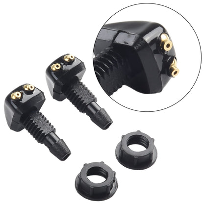 2 Pack Car Dual Holes Windshield Washer Nozzle Adjustable Wiper Water Spray Jet For Most Vehicle Models V1189-LWWAL-20260327-04323