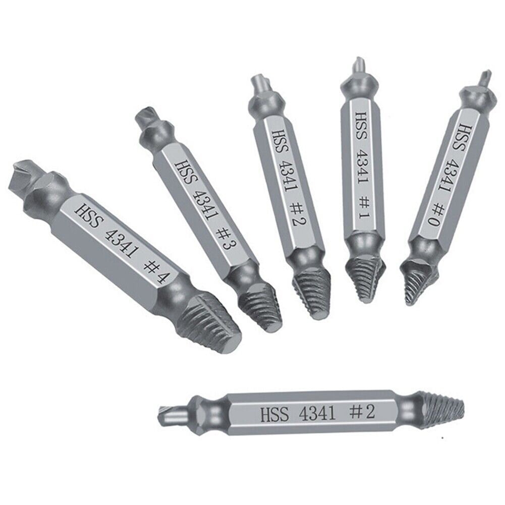 LLDI 6Pcs Damaged Screw Extractor Easy Out Set Bolt Stud Remover Drills Tools Kit Tap 2-12mm Quickly Extract V1189-LWWAL-20260327-04335