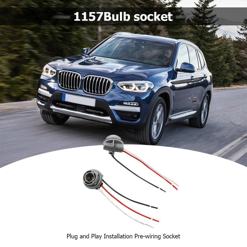 LLDI 2x Car 1157 Bulb Socket BAY15D Lamps Holder 12V Adapter Base Connector Car Light Base LED Light Bulb V1189-LWWAL-20260327-04337