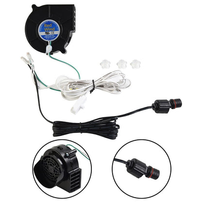 Replacement Fan Blower 12V 0.5A with 3 LED Light String for Inflatable Decor Garden Yard Indoor Outdoor EU V1189-LWWAL-20260327-04343