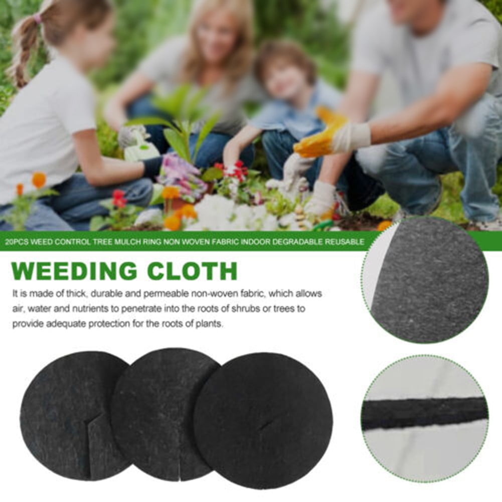 Arkzeo Degradable Non Woven Fabric Tree Mulch Ring Pack Of 10 Water Permeable Black V1189-LWWAL-20260327-04353