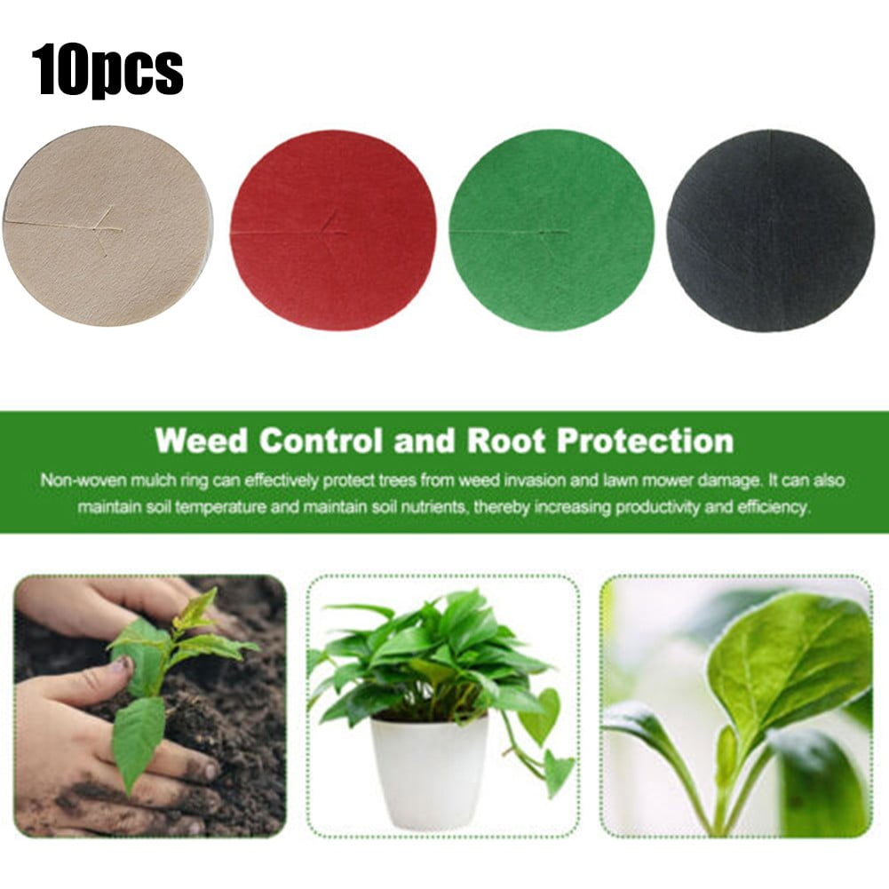 Arkzeo Degradable Non Woven Fabric Tree Mulch Ring Pack Of 10 Water Permeable Black V1189-LWWAL-20260327-04353