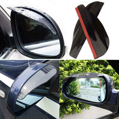 Rain Board Side Rear Mirror Visor Rear View Black Transparent Car Eyebrow Guard Replacement Rubber Accessories V1189-LWWAL-20260327-04355