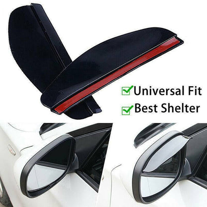 Rain Board Side Rear Mirror Visor Rear View Black Transparent Car Eyebrow Guard Replacement Rubber Accessories V1189-LWWAL-20260327-04355