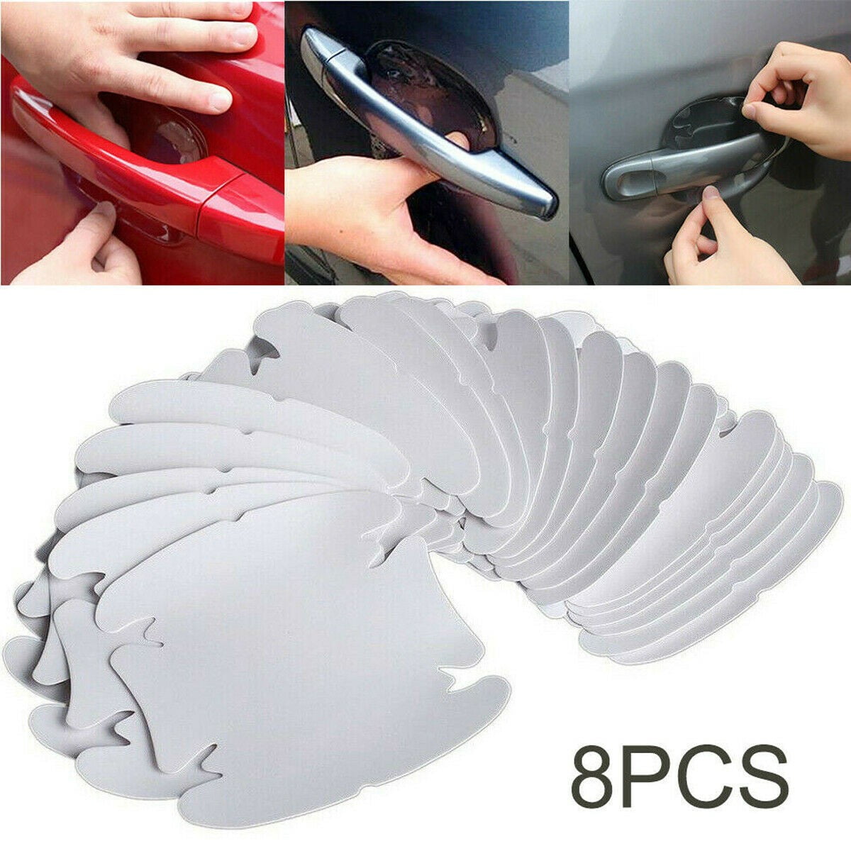 8pcs Invisible Clear Car Door Handle Paint Scratch Protector Guard Film Sheet V1189-LWWAL-20260327-04372