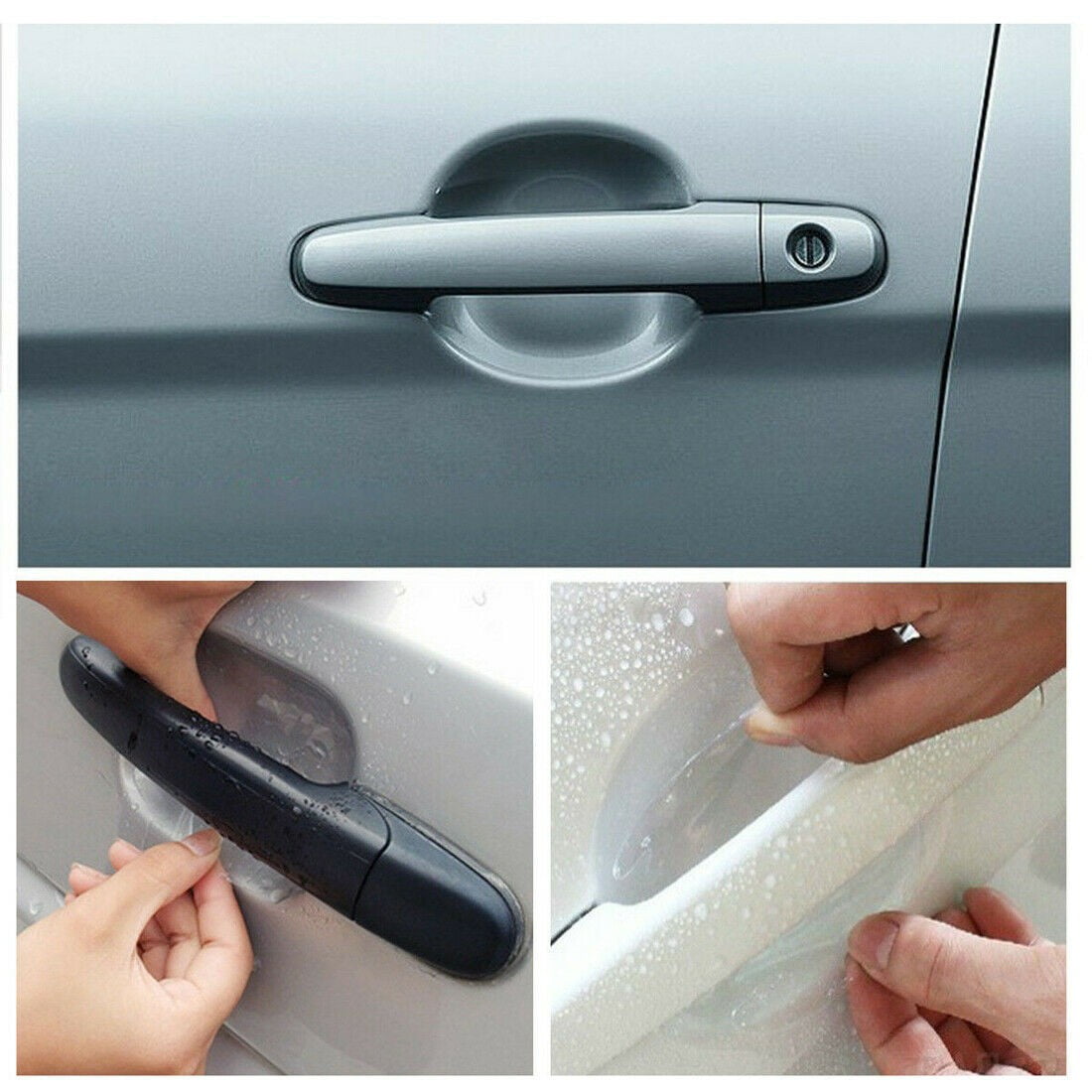 8pcs Invisible Clear Car Door Handle Paint Scratch Protector Guard Film Sheet V1189-LWWAL-20260327-04372