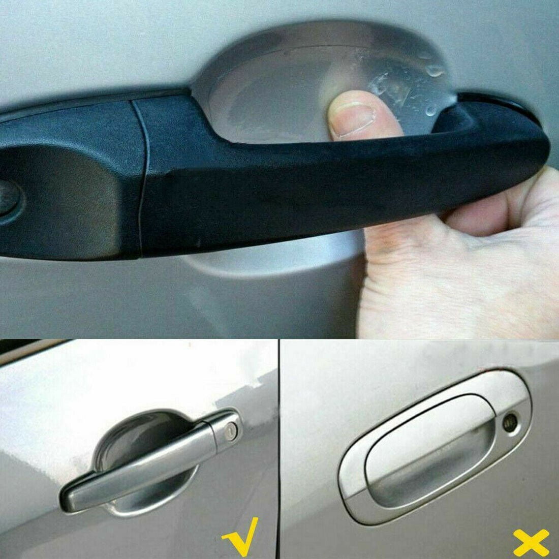 8pcs Invisible Clear Car Door Handle Paint Scratch Protector Guard Film Sheet V1189-LWWAL-20260327-04372