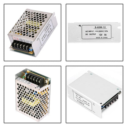 12V 5A Power Supply Adapter 60W Switching Power Supply12V Dc For Led Strip Light Smile Home V1189-LWWAL-20260327-04375