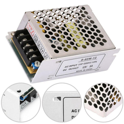 12V 5A Power Supply Adapter 60W Switching Power Supply12V Dc For Led Strip Light Smile Home V1189-LWWAL-20260327-04375