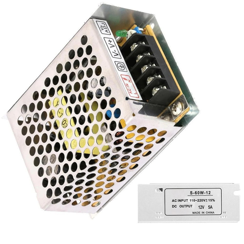 12V 5A Power Supply Adapter 60W Switching Power Supply12V Dc For Led Strip Light Smile Home V1189-LWWAL-20260327-04375