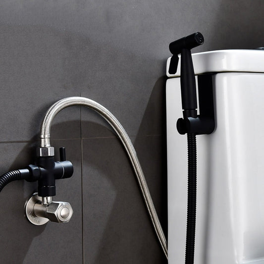 Arkzeo Three-Way One-In-Two-Out Shower Faucet Manifold All-Copper Shower Nozzle Converter Shower Valve Black V1189-LWWAL-20260327-04381