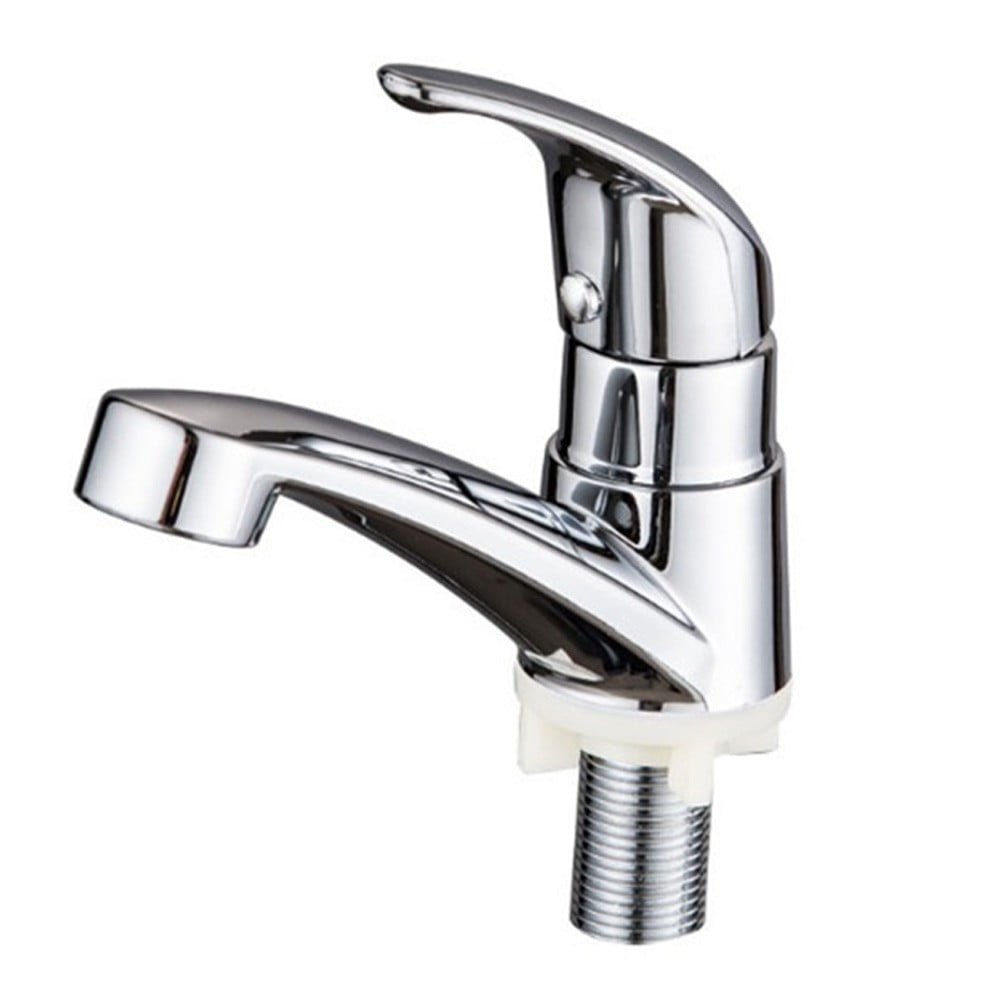 Arkzeo Chrome Basin Faucet Cold Sink Water Basin Tap Single Handle Faucet Tap Deck Mounted for Bathroom V1189-LWWAL-20260327-04382
