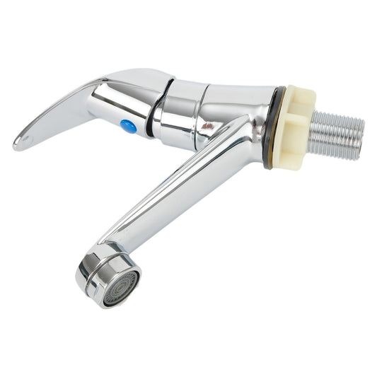 Arkzeo Chrome Basin Faucet Cold Sink Water Basin Tap Single Handle Faucet Tap Deck Mounted for Bathroom V1189-LWWAL-20260327-04382
