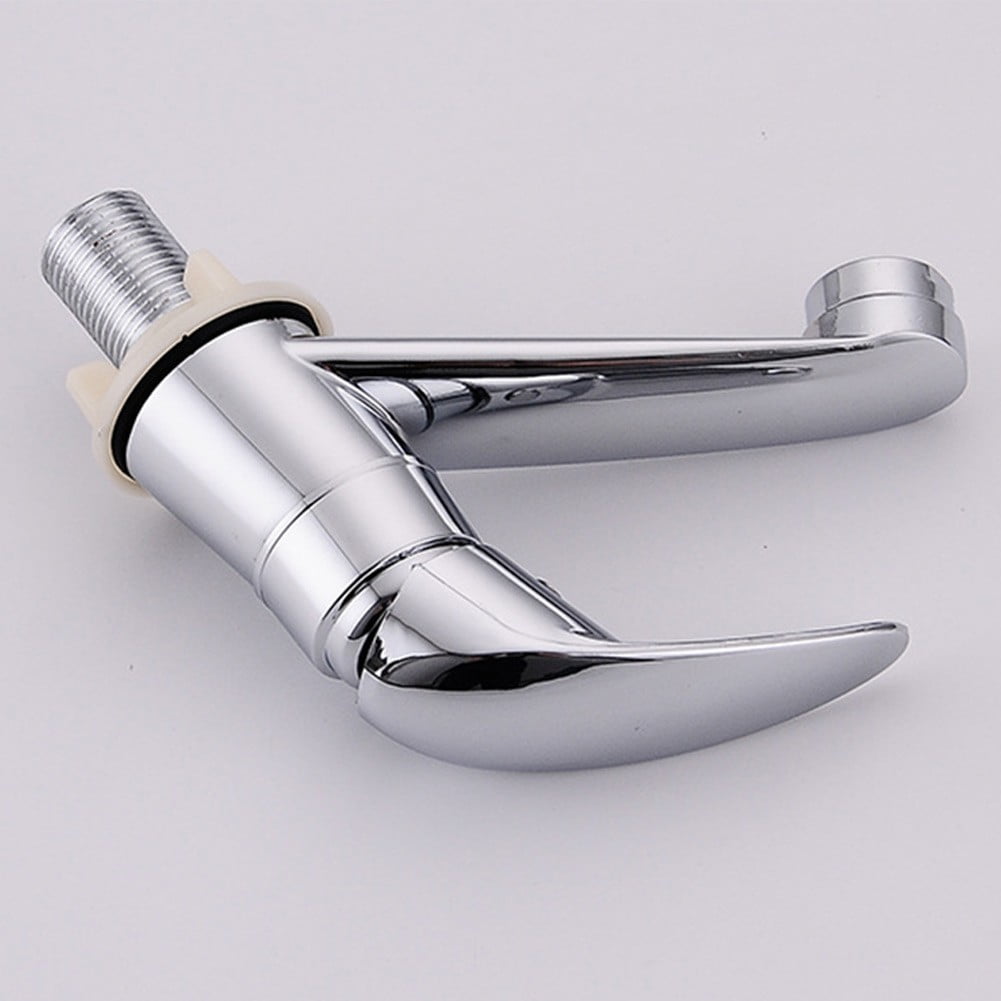 Arkzeo Chrome Basin Faucet Cold Sink Water Basin Tap Single Handle Faucet Tap Deck Mounted for Bathroom V1189-LWWAL-20260327-04382