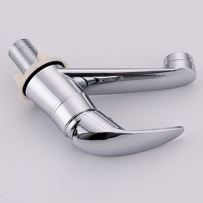 Arkzeo Chrome Basin Faucet Cold Sink Water Basin Tap Single Handle Faucet Tap Deck Mounted for Bathroom V1189-LWWAL-20260327-04382