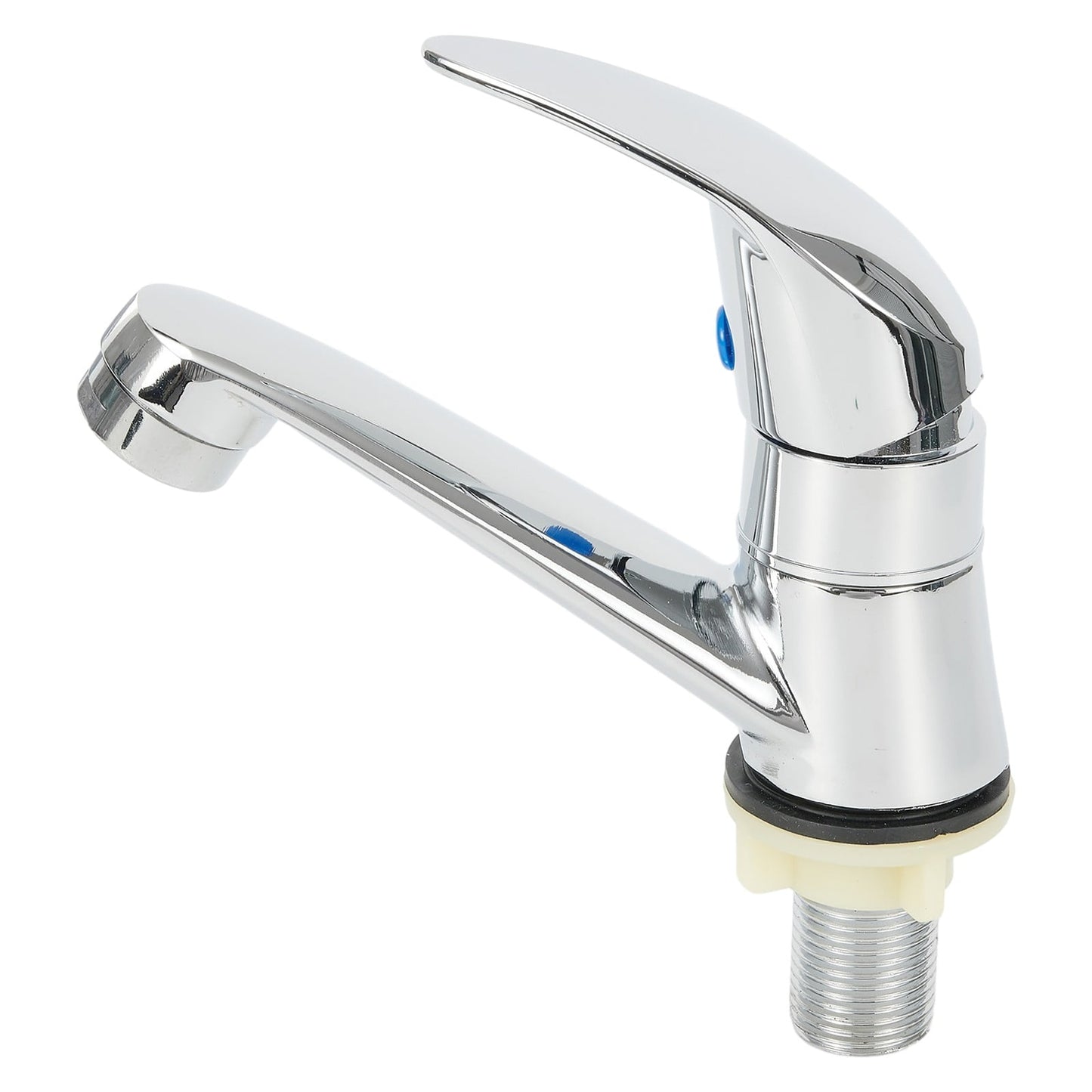 Arkzeo Chrome Basin Faucet Cold Sink Water Basin Tap Single Handle Faucet Tap Deck Mounted for Bathroom V1189-LWWAL-20260327-04382