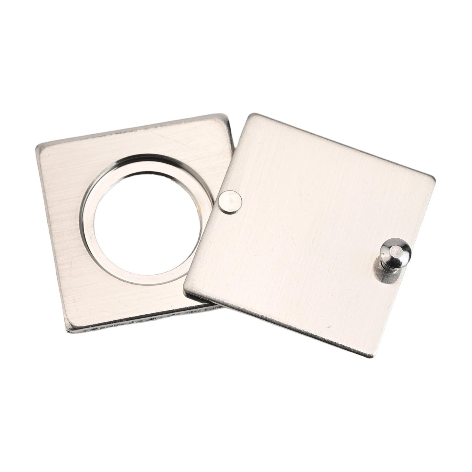 Square Peephole Cover Door Viewer Peephole Security Cap Kit Tape Install Brushed Smile Home Brushed V1189-LWWAL-20260327-04393
