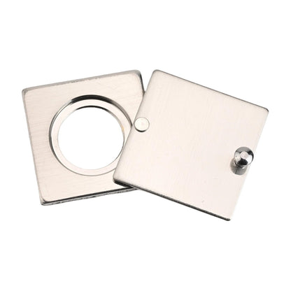 Square Peephole Cover Door Viewer Peephole Security Cap Kit Tape Install Brushed Smile Home Brushed V1189-LWWAL-20260327-04393