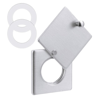 Square Peephole Cover Door Viewer Peephole Security Cap Kit Tape Install Brushed Smile Home Brushed V1189-LWWAL-20260327-04393