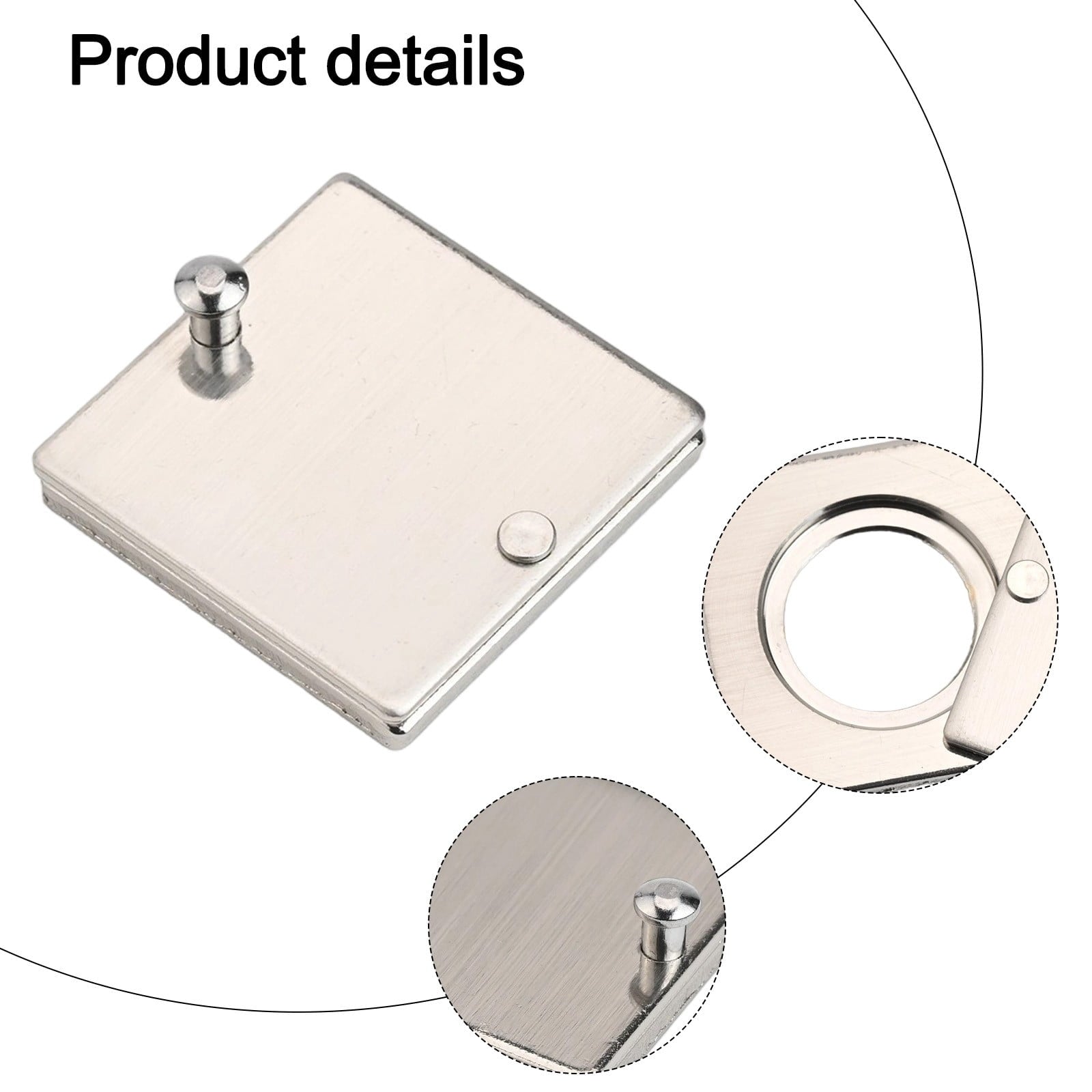 Square Peephole Cover Door Viewer Peephole Security Cap Kit Tape Install Brushed Smile Home Brushed V1189-LWWAL-20260327-04393