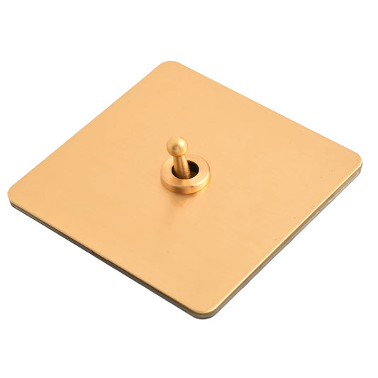 Toggle Light Rocker Switch 1/2 Way Retro Brass Plate Lever 86 Type Toggle Switch 1 Gang Smile Home 1 Gang V1189-LWWAL-20260327-04395