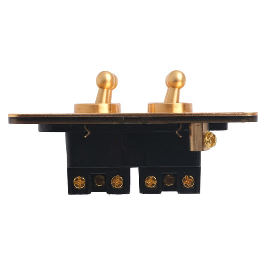 Toggle Light Rocker Switch 1/2 Way Retro Brass Plate Lever 86 Type Toggle Switch 1 Gang Smile Home 4 Gang V1189-LWWAL-20260327-04397