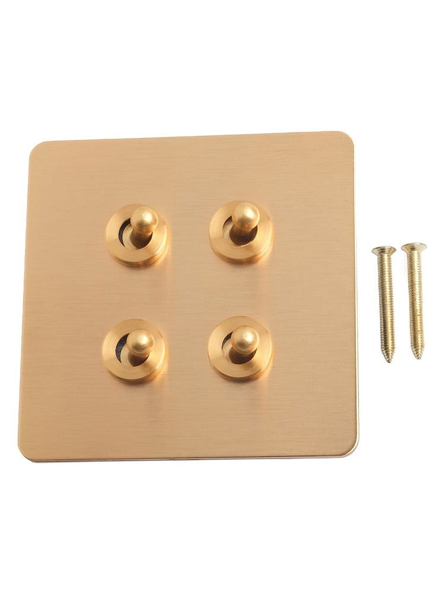 Toggle Light Rocker Switch 1/2 Way Retro Brass Plate Lever 86 Type Toggle Switch 1 Gang Smile Home 4 Gang V1189-LWWAL-20260327-04397