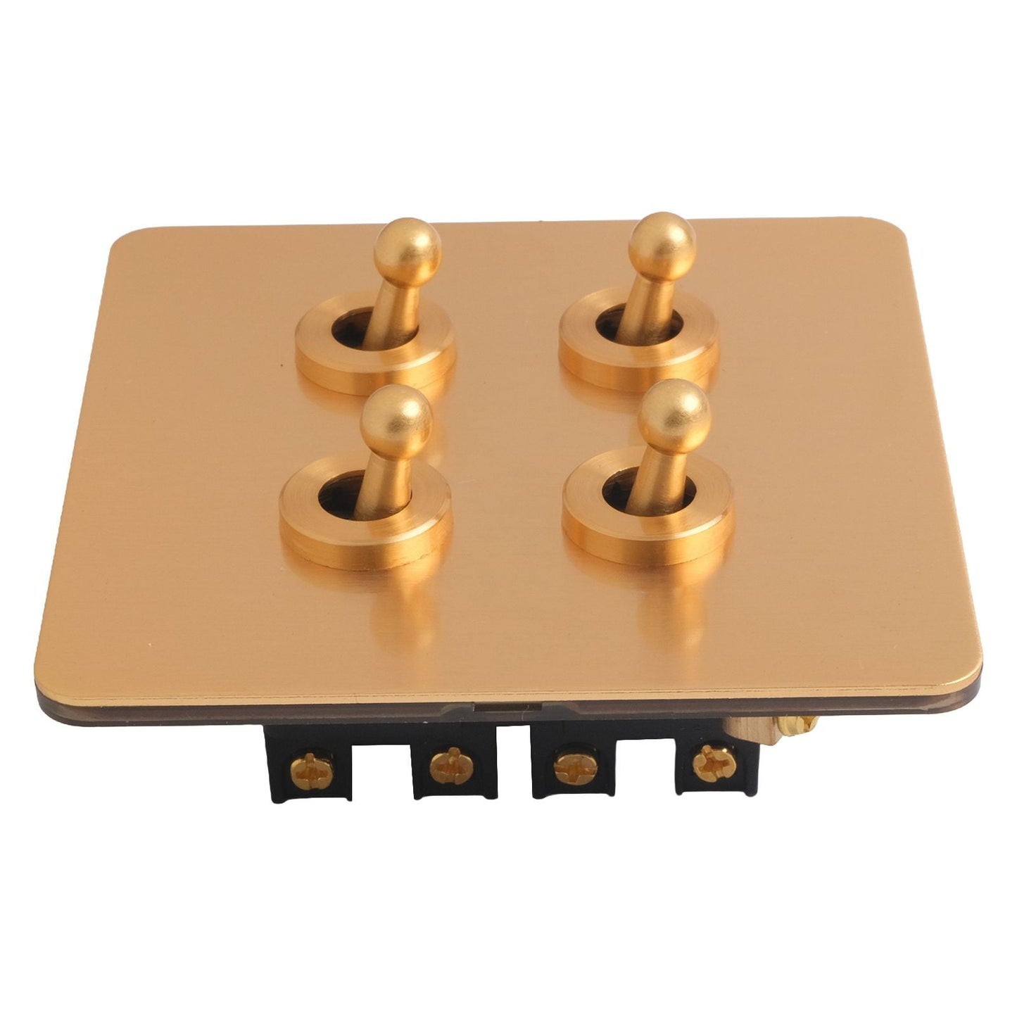 Toggle Light Rocker Switch 1/2 Way Retro Brass Plate Lever 86 Type Toggle Switch 1 Gang Smile Home 4 Gang V1189-LWWAL-20260327-04397