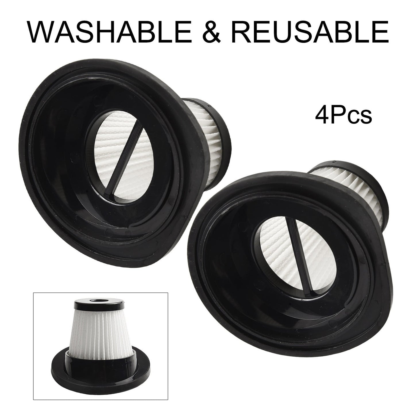 Replacement Handheld Filters Washable Reusable Vacuum Filter For VL189 4 PACK V1189-LWWAL-20260327-04401