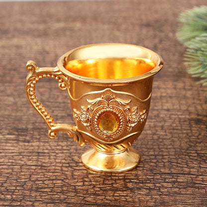 Decorative Tea Cup European Style Coffee Mug Metal Wine Drinking Cups Bar Party Gold YIWEI V1189-LWWAL-20260327-04405