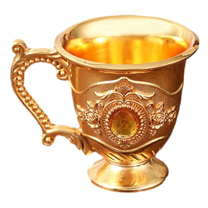 Decorative Tea Cup European Style Coffee Mug Metal Wine Drinking Cups Bar Party Gold YIWEI V1189-LWWAL-20260327-04405