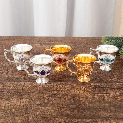 Decorative Tea Cup European Style Coffee Mug Metal Wine Drinking Cups Bar Party Gold YIWEI V1189-LWWAL-20260327-04405