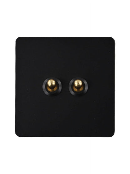 86 Type Stainless Steel Panel Wall Toggle Light Switch Brass Rod 1Way 2Way 2 Gang Smile Home 2 Gang V1189-LWWAL-20260327-04410