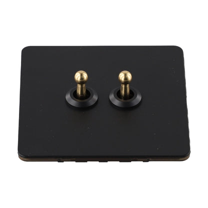86 Type Stainless Steel Panel Wall Toggle Light Switch Brass Rod 1Way 2Way 2 Gang Smile Home 2 Gang V1189-LWWAL-20260327-04410