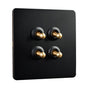86 Type Stainless Steel Panel Wall Toggle Light Switch Brass Rod 1Way 2Way 2 Gang Smile Home 4 Gang V1189-LWWAL-20260327-04411