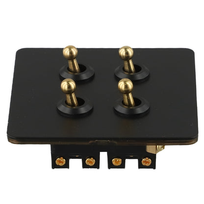 86 Type Stainless Steel Panel Wall Toggle Light Switch Brass Rod 1Way 2Way 2 Gang Smile Home 4 Gang V1189-LWWAL-20260327-04411