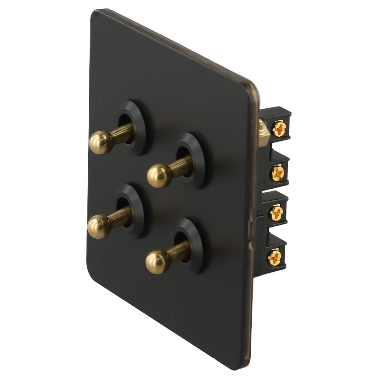 86 Type Stainless Steel Panel Wall Toggle Light Switch Brass Rod 1Way 2Way 2 Gang Smile Home 4 Gang V1189-LWWAL-20260327-04411