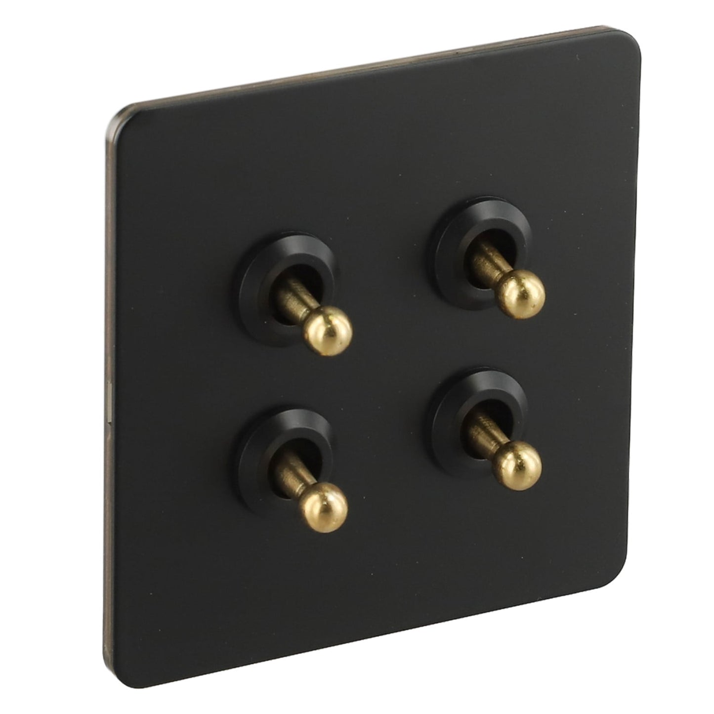 86 Type Stainless Steel Panel Wall Toggle Light Switch Brass Rod 1Way 2Way 2 Gang Smile Home 4 Gang V1189-LWWAL-20260327-04411