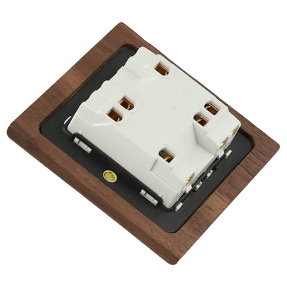 Toggle Light Rocker Switch 1/2 Way Retro Walnut Wood Plate Brass Lever 1 Gang Smile Home 2 Gang V1189-LWWAL-20260327-04413