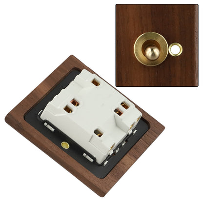Toggle Light Rocker Switch 1/2 Way Retro Walnut Wood Plate Brass Lever 1 Gang Smile Home 2 Gang V1189-LWWAL-20260327-04413