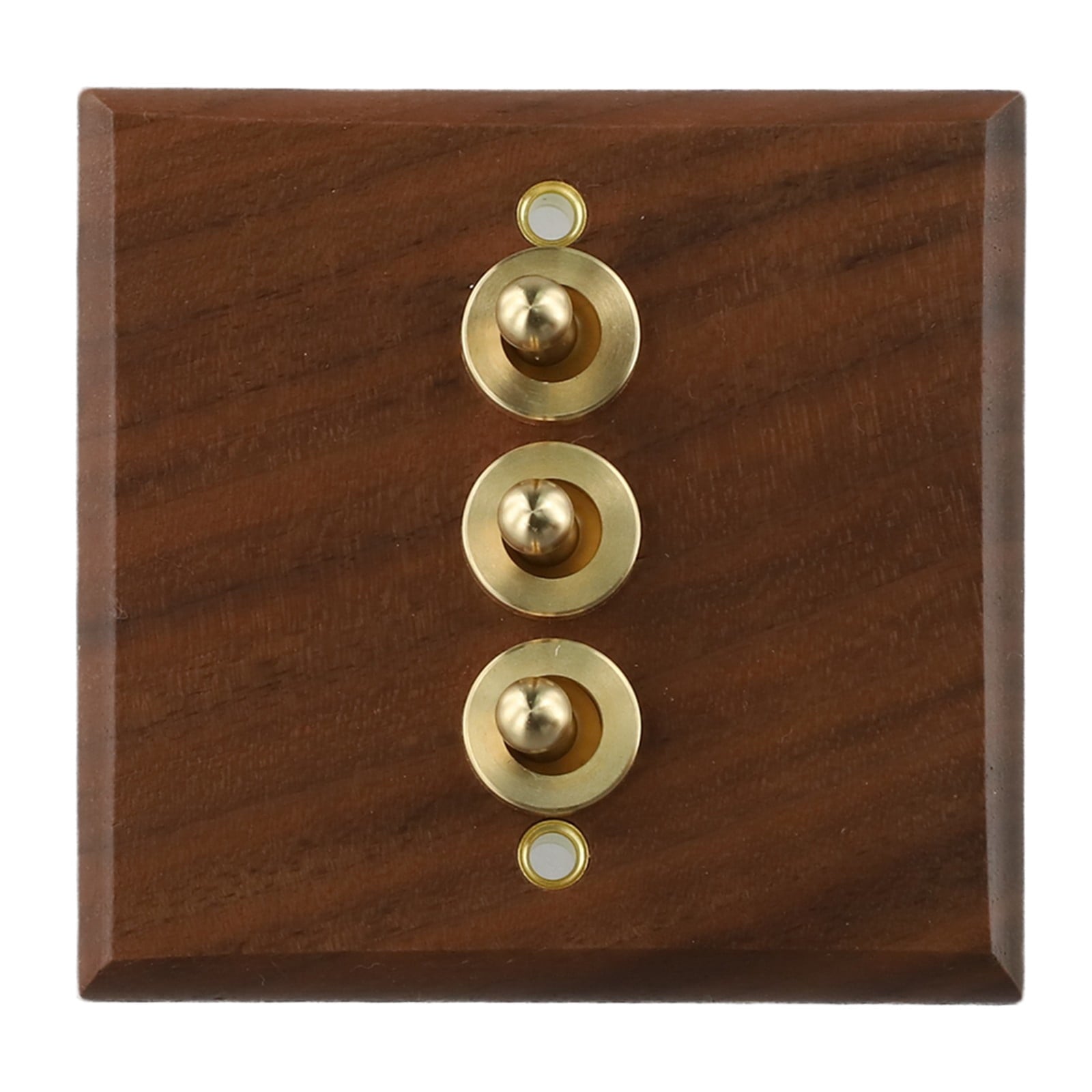 Toggle Light Rocker Switch 1/2 Way Retro Walnut Wood Plate Brass Lever 1 Gang Smile Home 3 Gang V1189-LWWAL-20260327-04414