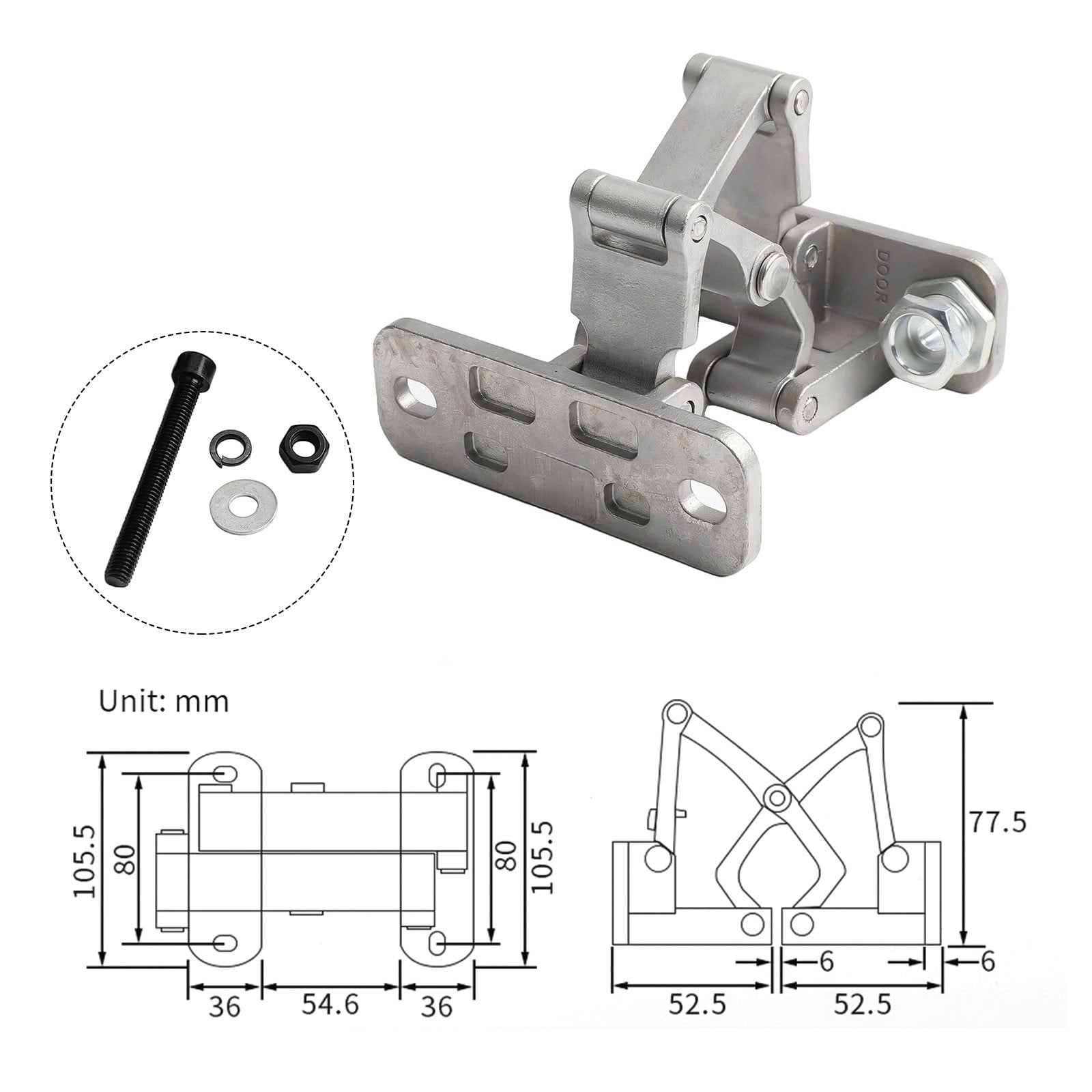 Heavy Duty Stainless Steel Stone Door Hinge Open Invisible Fire Hydrant S( 70Kg) Smile Home L(250Kg) V1189-LWWAL-20260327-04418