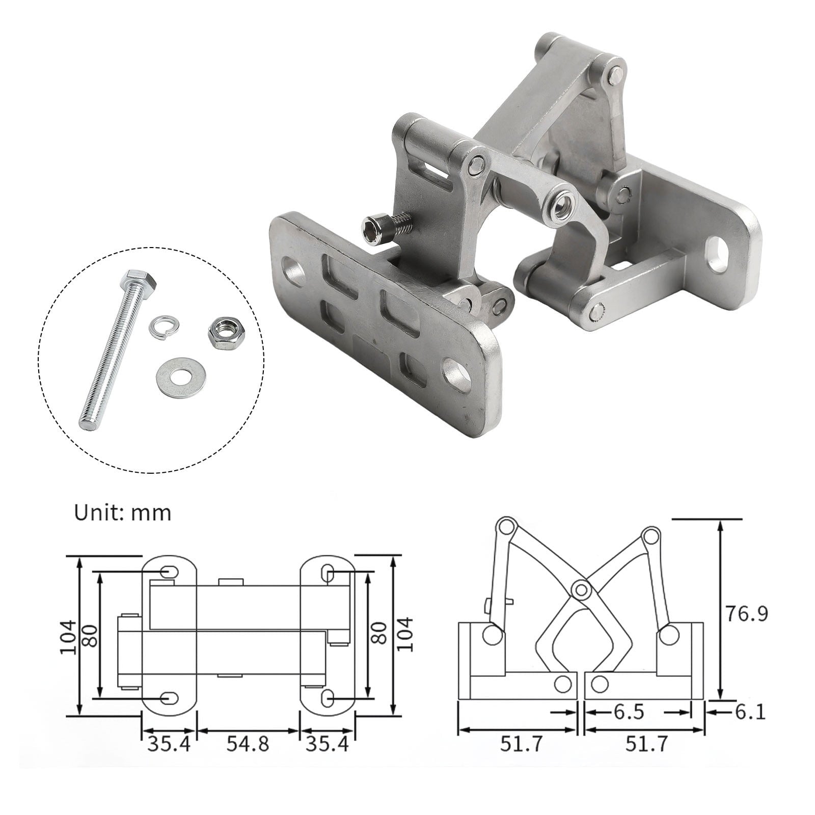 Heavy Duty Stainless Steel Stone Door Hinge Open Invisible Fire Hydrant S( 70Kg) Smile Home M(150Kg) V1189-LWWAL-20260327-04419