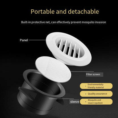 Duct Vents Round Louvered Vents Interior Abs Grille Ventilation Wall Vent Covers 150Mm Smile Home 150 mm V1189-LWWAL-20260327-04422