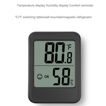 Digital Hygrometer Room Thermometer Indoor Electronic Temperature Humidity White Smile Home V1189-LWWAL-20260327-04424