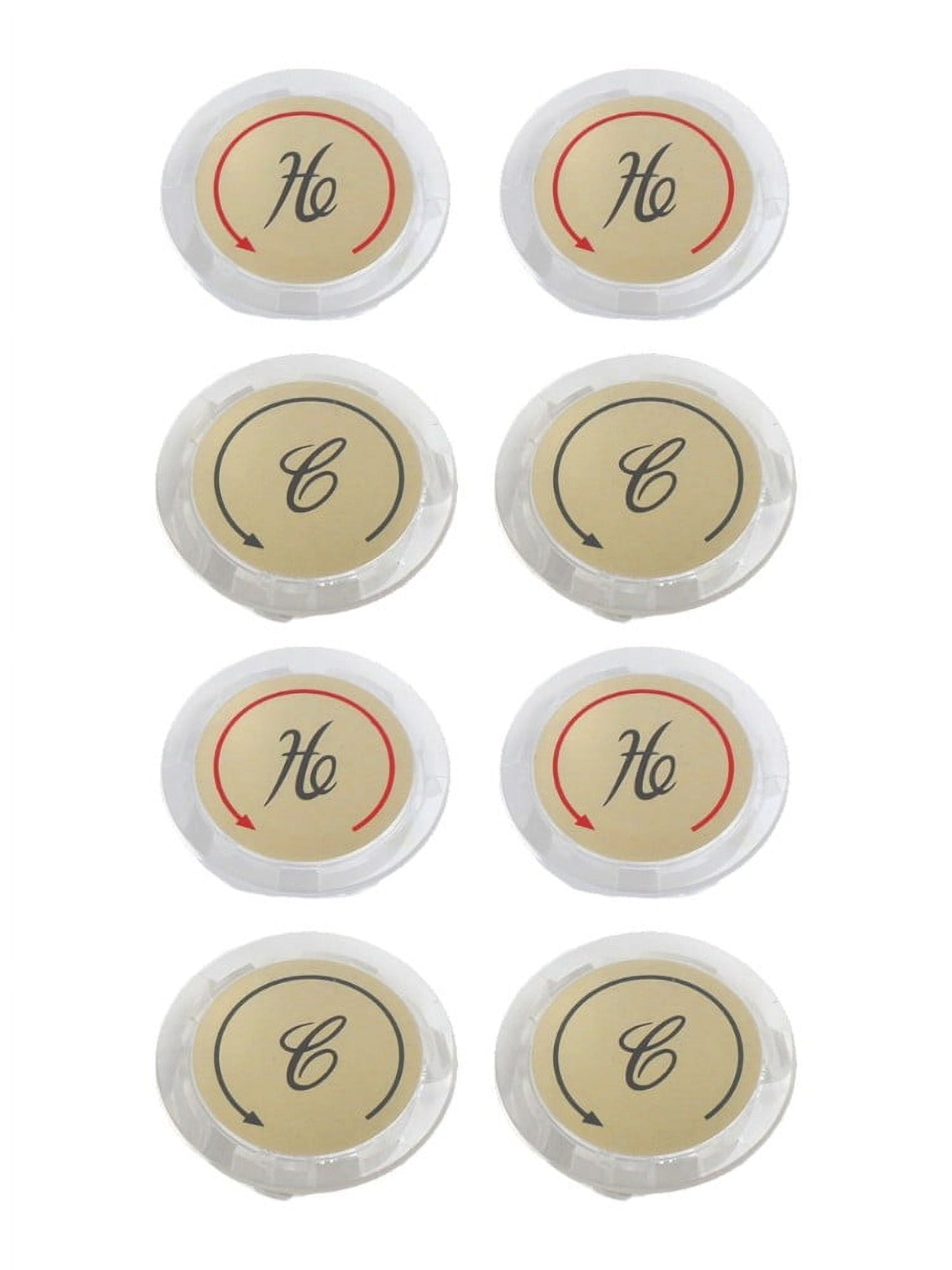 8Pcs Faucet Index Buttons Hot And Cold Sink Shower Knobs Handle Sign Stickers Smile Home V1189-LWWAL-20260327-04431