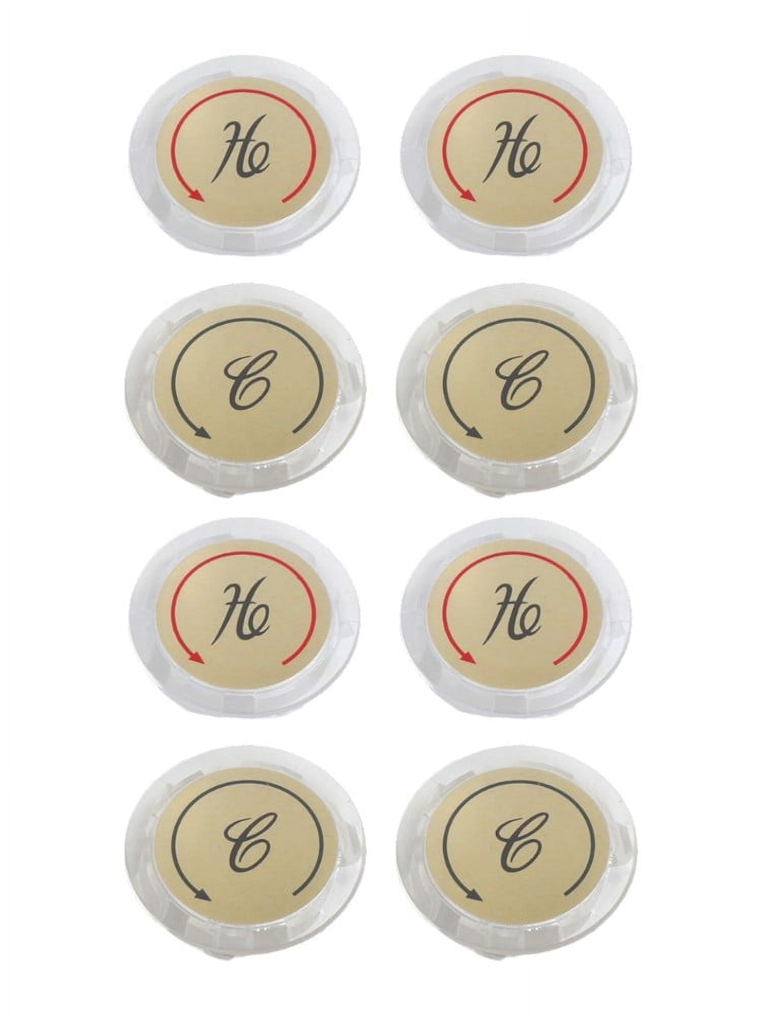 8Pcs Faucet Index Buttons Hot And Cold Sink Shower Knobs Handle Sign Stickers Smile Home V1189-LWWAL-20260327-04431